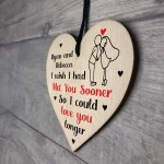 Valentines Day Anniversary Personalised Gift Idea Wooden Heart