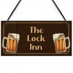 The Lock Inn HOME BAR Sign Lockdown Sign Man Cave Shed Sign