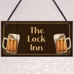 The Lock Inn HOME BAR Sign Lockdown Sign Man Cave Shed Sign