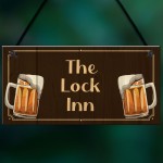 The Lock Inn HOME BAR Sign Lockdown Sign Man Cave Shed Sign