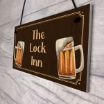 The Lock Inn HOME BAR Sign Lockdown Sign Man Cave Shed Sign