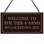 Tier 4 Arms HOME BAR Sign Garden Shed Garage Man Cave Sign