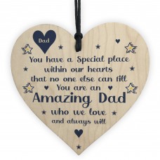 Amazing Dad Gifts For Birthday Wooden Heart Sign Thank You
