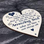 Amazing Dad Gifts For Birthday Wooden Heart Sign Thank You
