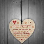 Amazing Nanny Gifts For Birthday Wooden Heart Sign Thank You