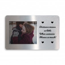 Personalised Metal Card Keepsake For Long Distance Boyfriend