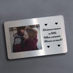Personalised Metal Card Keepsake For Long Distance Boyfriend