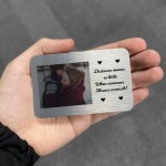 Personalised Metal Card Keepsake For Long Distance Boyfriend