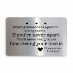Long Distance Gift For Boyfriend Girlfriend Metal Insert