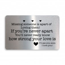 Long Distance Gift For Boyfriend Girlfriend Metal Insert