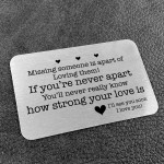 Long Distance Gift For Boyfriend Girlfriend Metal Insert