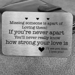 Long Distance Gift For Boyfriend Girlfriend Metal Insert