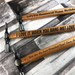 Rude Gift For Him Novelty Engraved Hammer Valentines Gifts