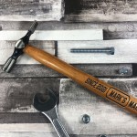 Personalised Engraved Hammer Man Cave Gift For Him Novelty Gift
