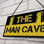 Rustic THE MAN CAVE Sign Garage Shed Plaque Funny Gift For Him