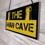 Rustic THE MAN CAVE Sign Garage Shed Plaque Funny Gift For Him