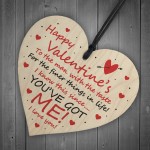 Funny Valentines Day Gift For Him Boyfriend Husband Wood Heart