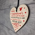 Funny Valentines Day Gift For Him Boyfriend Husband Wood Heart