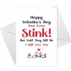 Funny Humour Valentines Card For Him Her Rude Card For Boyfriend