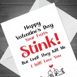 Funny Humour Valentines Card For Him Her Rude Card For Boyfriend