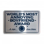 PERSONALISED Funny Wallet Insert For Boyfriend Valentines