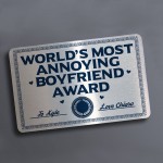 PERSONALISED Funny Wallet Insert For Boyfriend Valentines