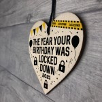 Birthday Lockdown Gifts Novelty Wood Heart Gifts For Friend Him 