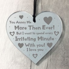 FUNNY Valentine Anniversary Gift Engraved Heart Gift For Him Her