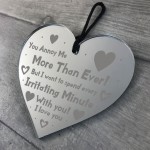 FUNNY Valentine Anniversary Gift Engraved Heart Gift For Him Her