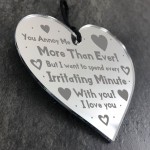 FUNNY Valentine Anniversary Gift Engraved Heart Gift For Him Her