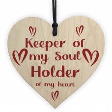Valentines Day Novelty Gift Wood Heart Sign Anniversary Gift