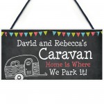 Shabby Chic Personalised Caravan Sign Home Decor Gift