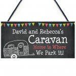 Shabby Chic Personalised Caravan Sign Home Decor Gift