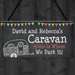 Shabby Chic Personalised Caravan Sign Home Decor Gift