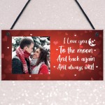 Personalised Photo Plaque Thank You Valentines Anniversary Gift