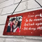 Personalised Photo Plaque Thank You Valentines Anniversary Gift