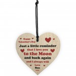 Personalised Valentines Day Gift For Girlfriend Wife Wood Heart