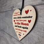 Personalised Valentines Day Gift For Girlfriend Wife Wood Heart