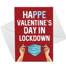 Funny Lockdown Design Valentines Day Card For Him Her