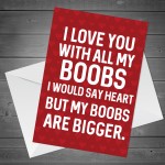 Funny Rude Valentines Day Card For Him Boyfriend Husband