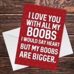 Funny Rude Valentines Day Card For Him Boyfriend Husband