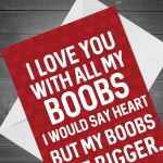 Funny Rude Valentines Day Card For Him Boyfriend Husband