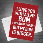 Funny Valentines Day Card For Boyfriend Husband Novelty Card