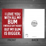 Funny Valentines Day Card For Boyfriend Husband Novelty Card