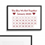 Personalised Boyfriend Husband Anniversary Gift Framed Print