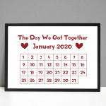 Personalised Boyfriend Husband Anniversary Gift Framed Print