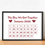 Personalised Boyfriend Husband Anniversary Gift Framed Print