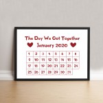 Personalised Boyfriend Husband Anniversary Gift Framed Print