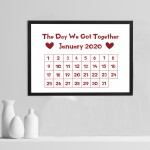 Personalised Boyfriend Husband Anniversary Gift Framed Print