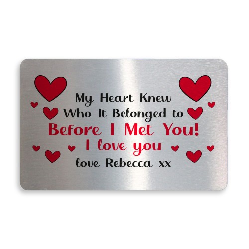 Valentines Anniversary Gift For Husband Wife Personalised Card